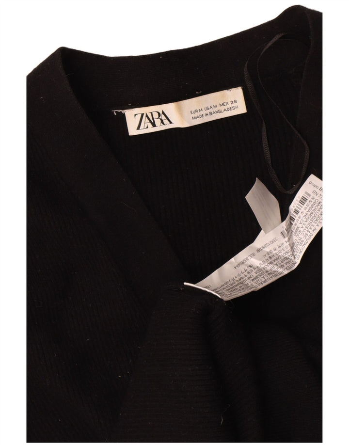 Женский кардиган Zara UK 14, средний черный вискоза