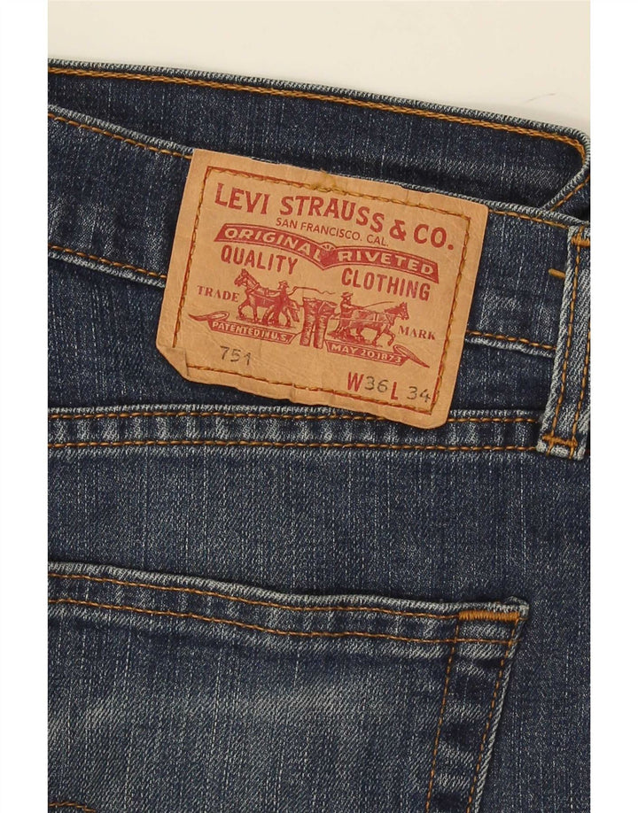 Мужские прямые джинсы Levi's 751 W36 L29 темно-синие, хлопок