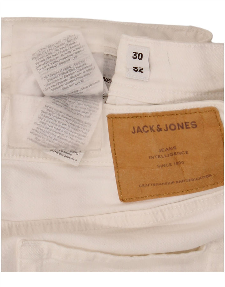 Мужские узкие джинсы Jack & Jones W30 L26, белый хлопок