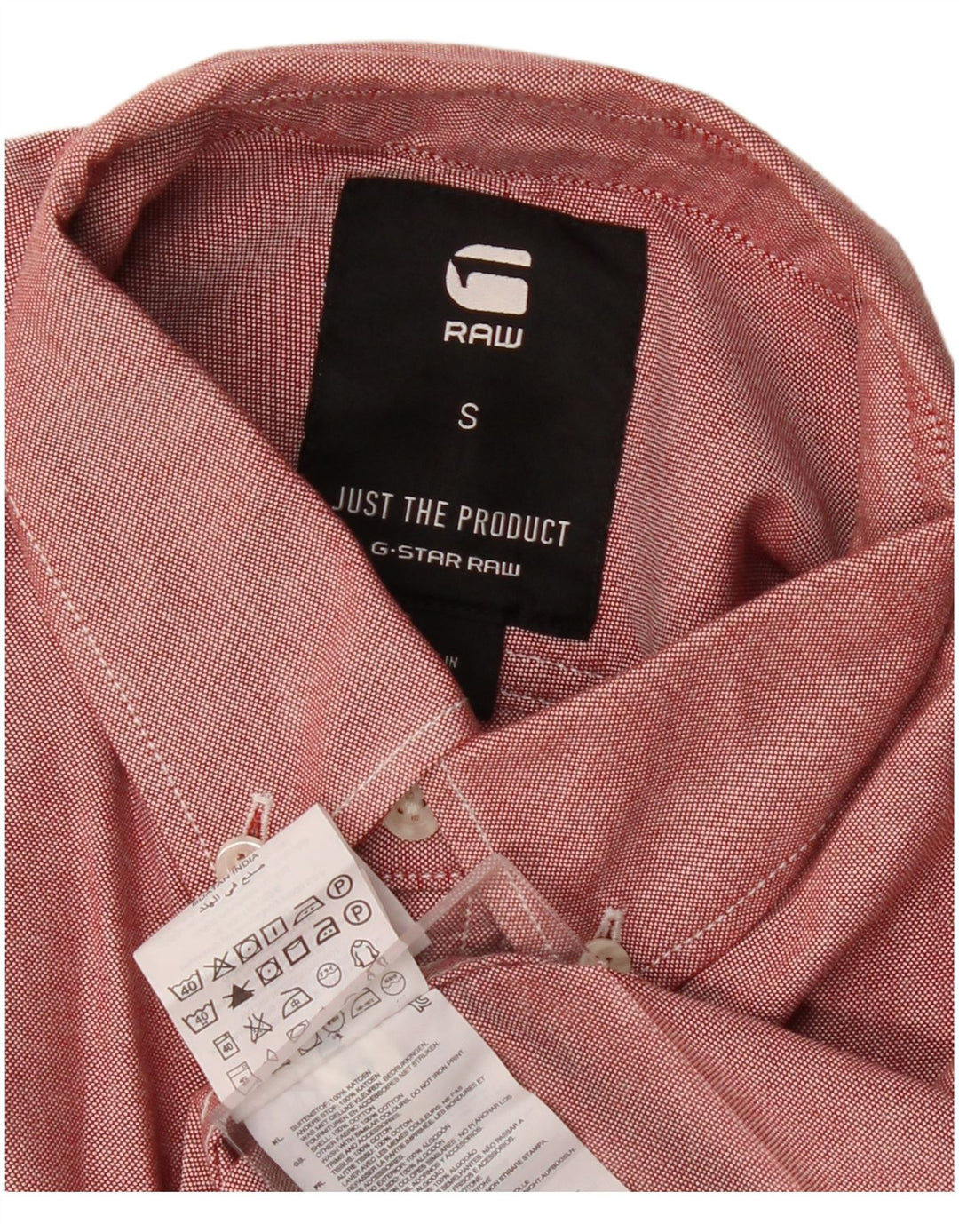 Мужская рубашка G-Star, маленькая красная, хлопковая