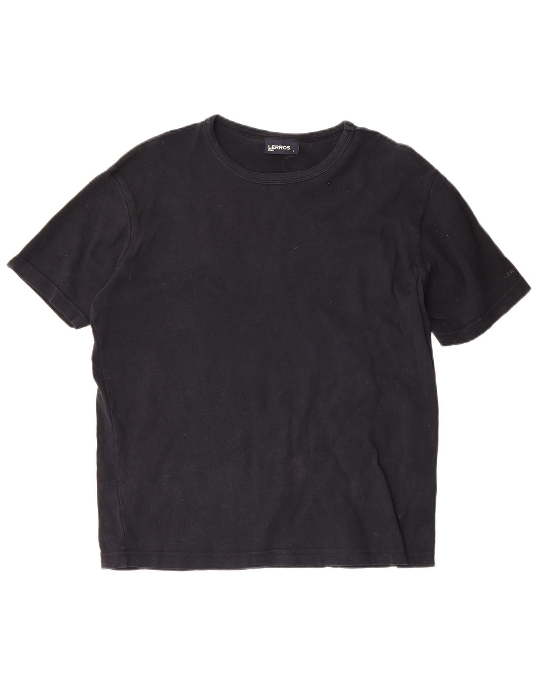 LERROS Mens T-Shirt Top Large Black Cotton
