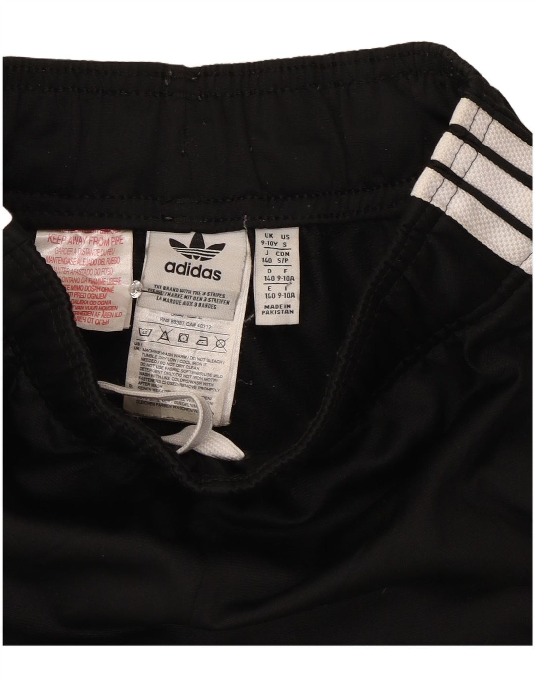 Спортивный костюм Adidas для мальчиков, брюки для бега, 9–10 лет, черный полиэстер