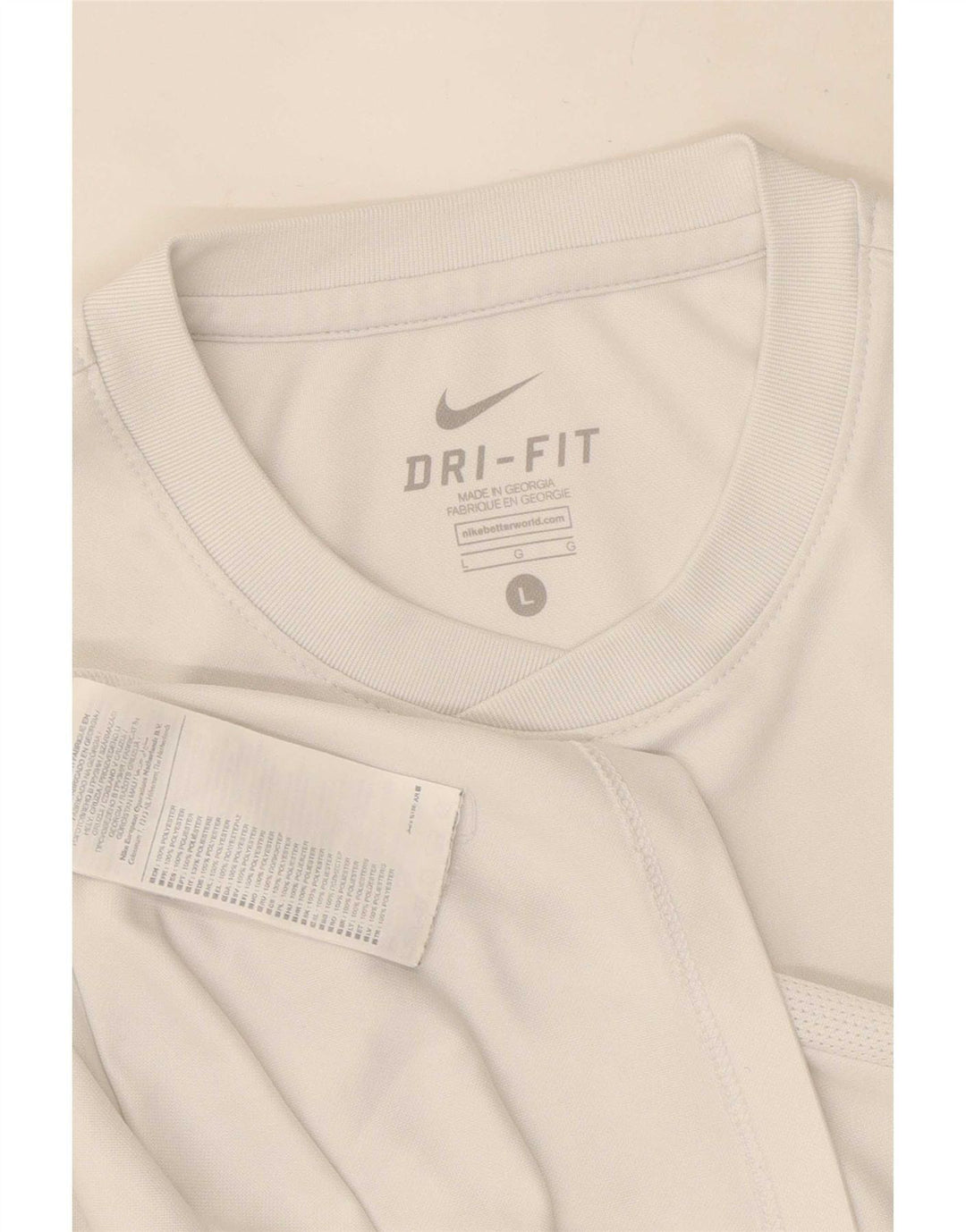Мужская футболка Nike Dri Fit, большой белый полиэстер