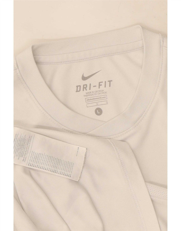 Мужская футболка Nike Dri Fit, большой белый полиэстер