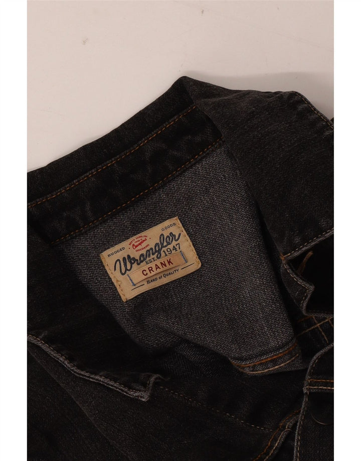 Мужская джинсовая куртка Wrangler Crank UK 36, маленькая, черная