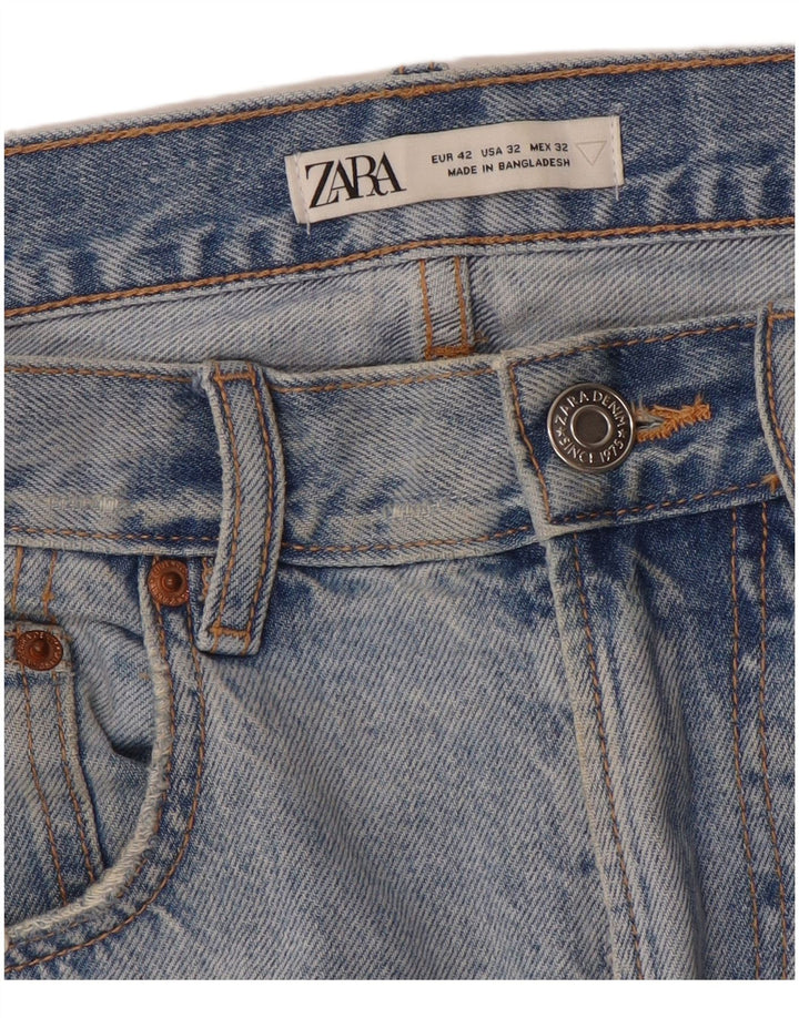 Мужские укороченные джинсы ZARA EU 42, большие W32 L24, синие