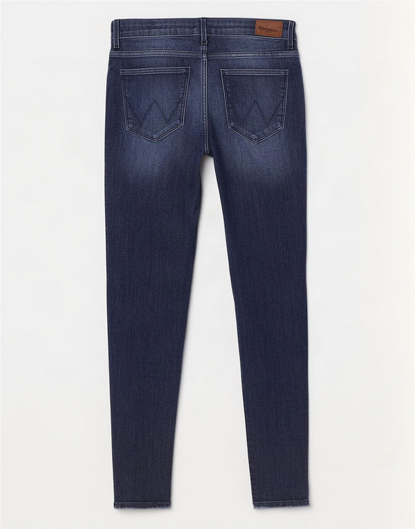 Женские джинсы скинни Wrangler W29 L27, темно-синий, хлопок