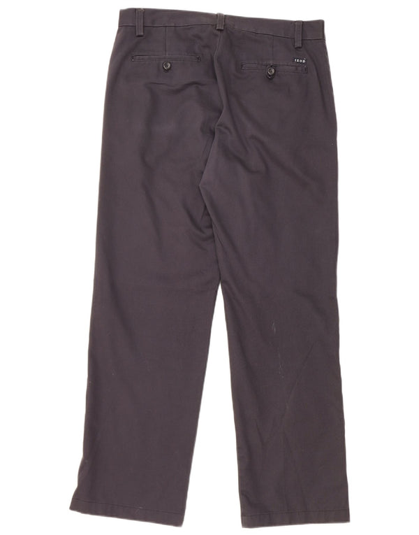 IZOD Мужские брюки-чиносы узкого кроя W30 L30 Темно-синие хлопковые