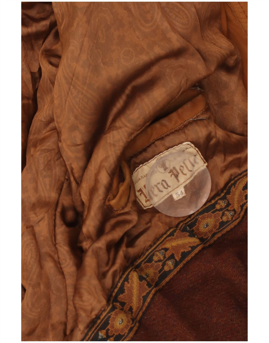 Винтажная мужская замшевая куртка IT 54 2XL Коричневая кожаная