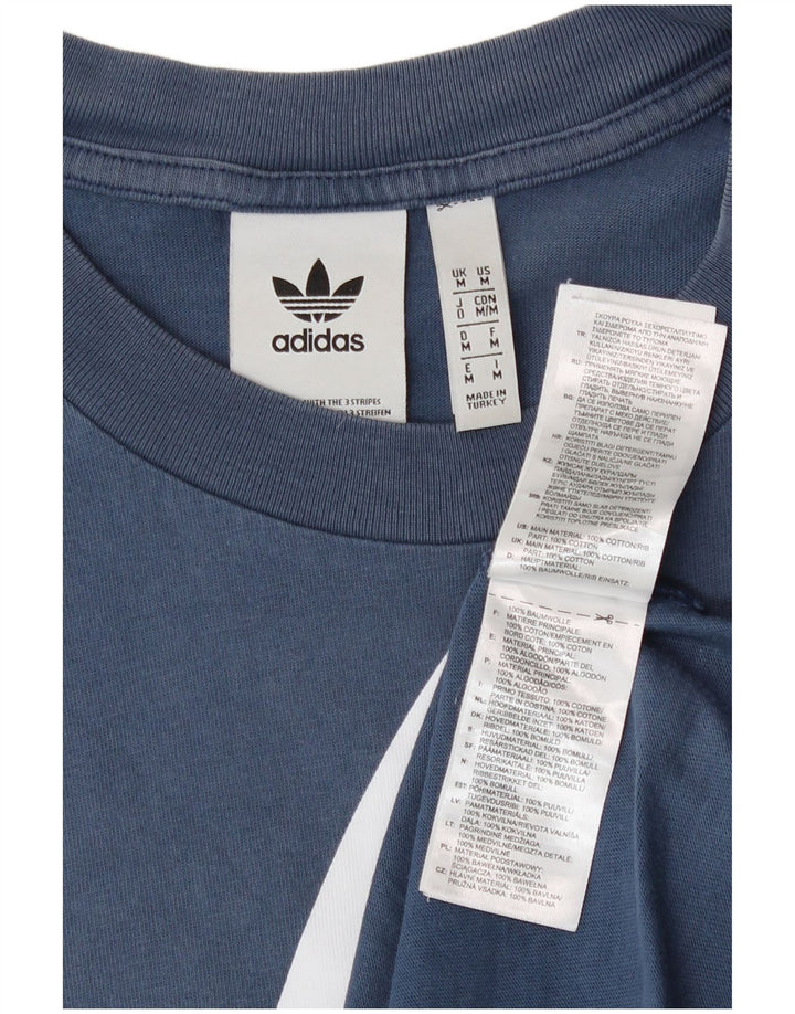 Мужская футболка с рисунком Adidas Top Medium Blue Cotton