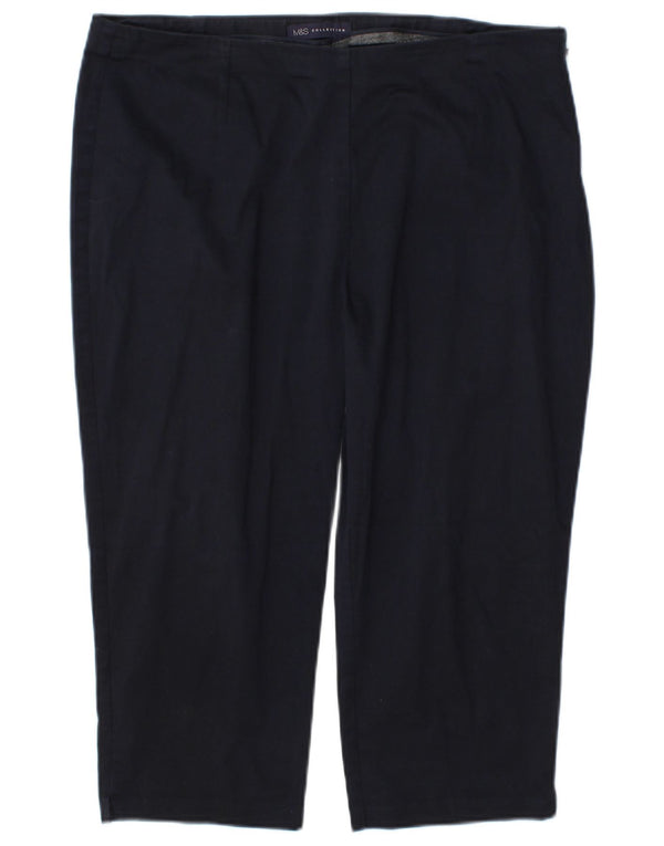 Женские капри Marks & Spencer UK 16, большие W34 L19, темно-синие, хлопковые