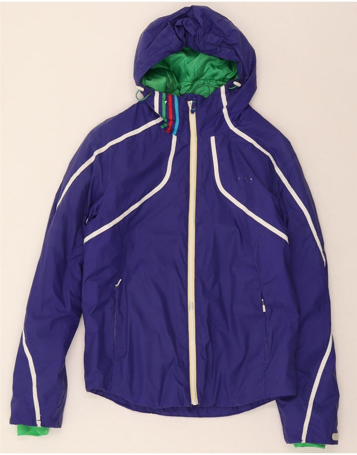 COLMAR Womens Hooded Windbreaker Jacket IT 46 Large Blue Polyamide Vintage Colmar and Second-Hand Colmar from Messina Hembry 