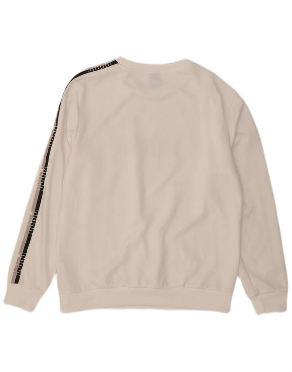 Puma Mens Graphic Sweatshirt Jumper Large White Polyester