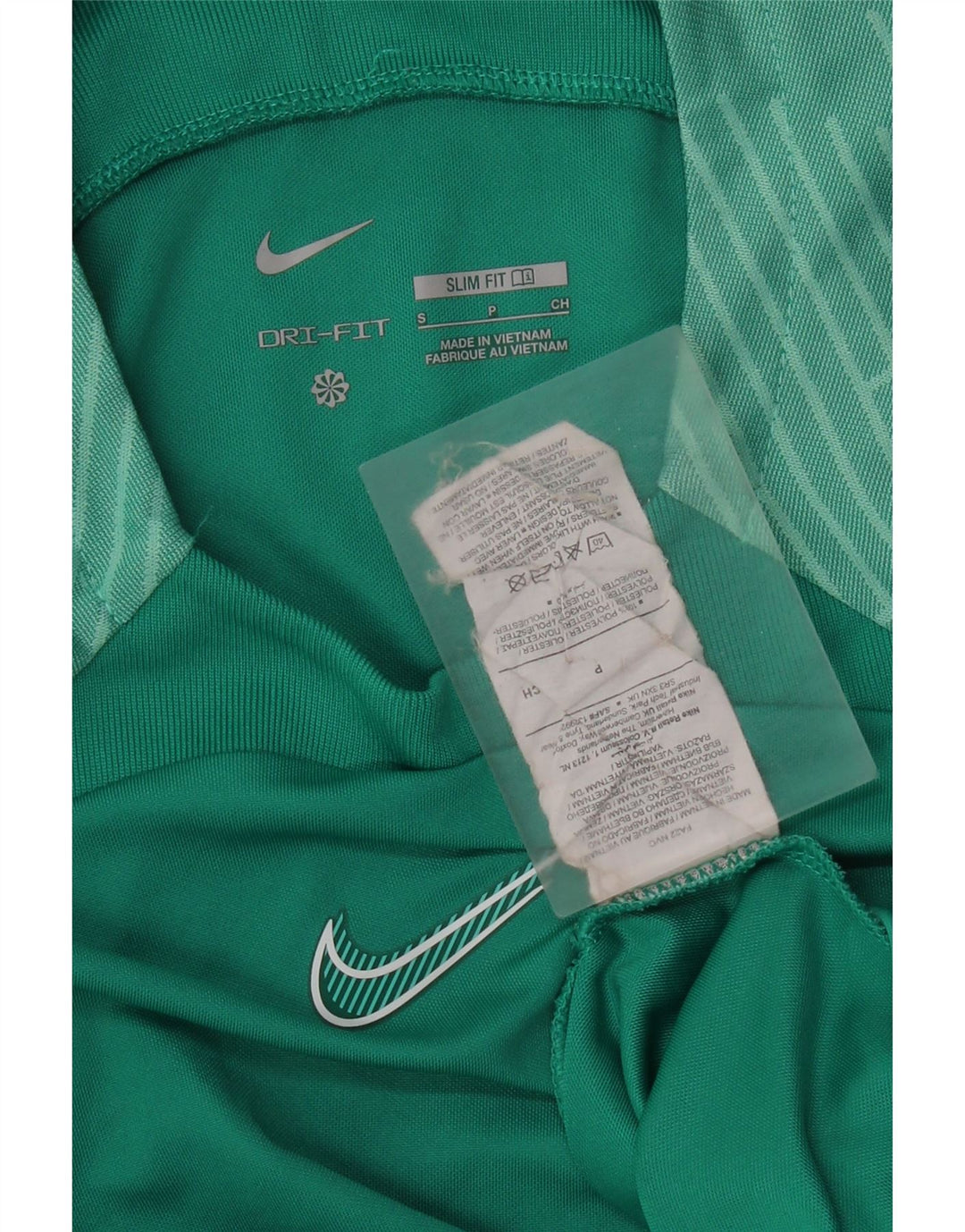 Мужская футболка Nike Dri Fit Slim Fit, маленький зеленый полиэстер