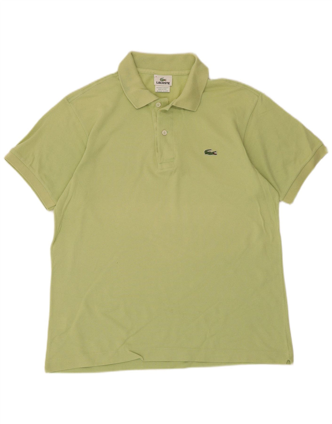 Мужская рубашка-поло Lacoste, размер 4, средний зеленый хлопок, хлопок
