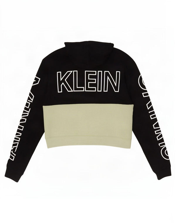 Женский джемпер с капюшоном большого размера Calvin Klein Jeans UK 10, маленький черный