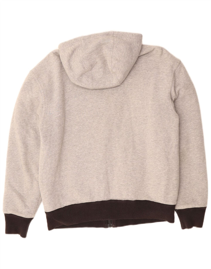 TIMBERLAND Мужской свитер с капюшоном на молнии, средний серый, хлопок с цветными блоками