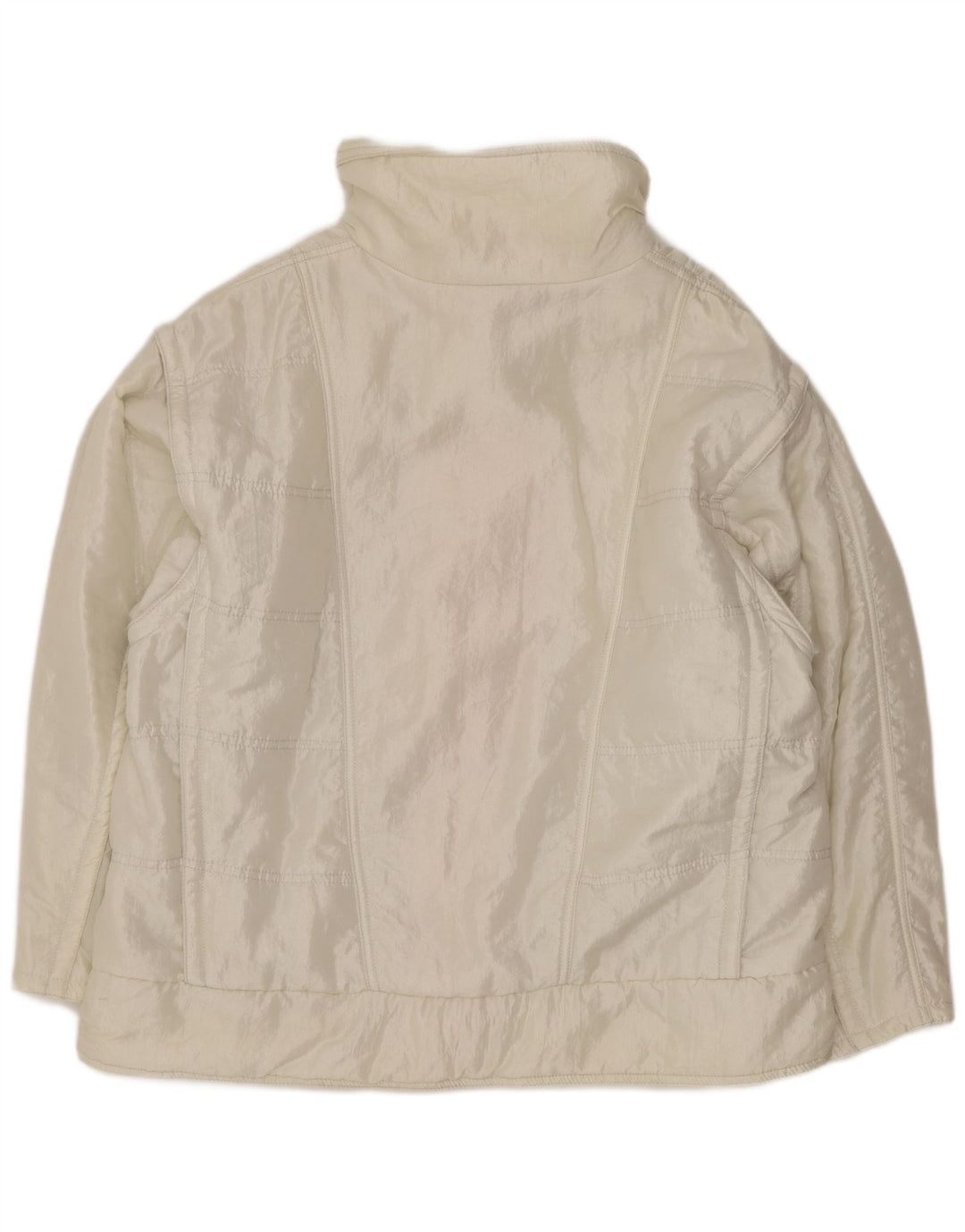 Ellesse Женская стеганая куртка свободного кроя IT 48 XL Белый Нейлон Ретро