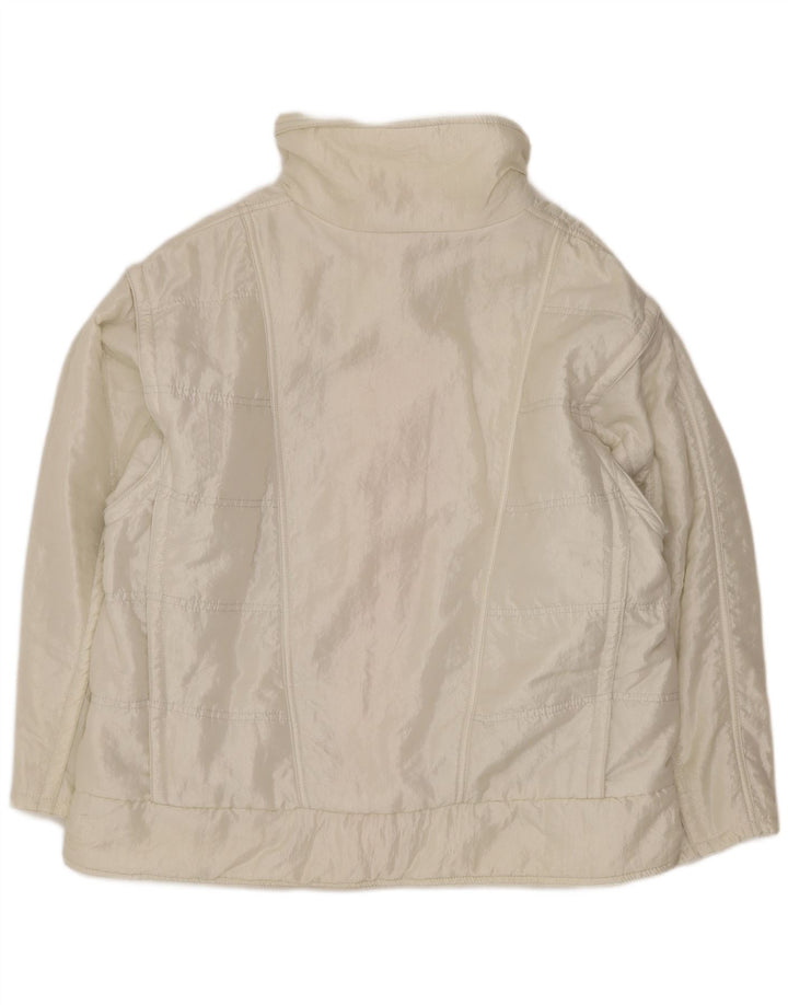 Ellesse Женская стеганая куртка свободного кроя IT 48 XL Белый Нейлон Ретро