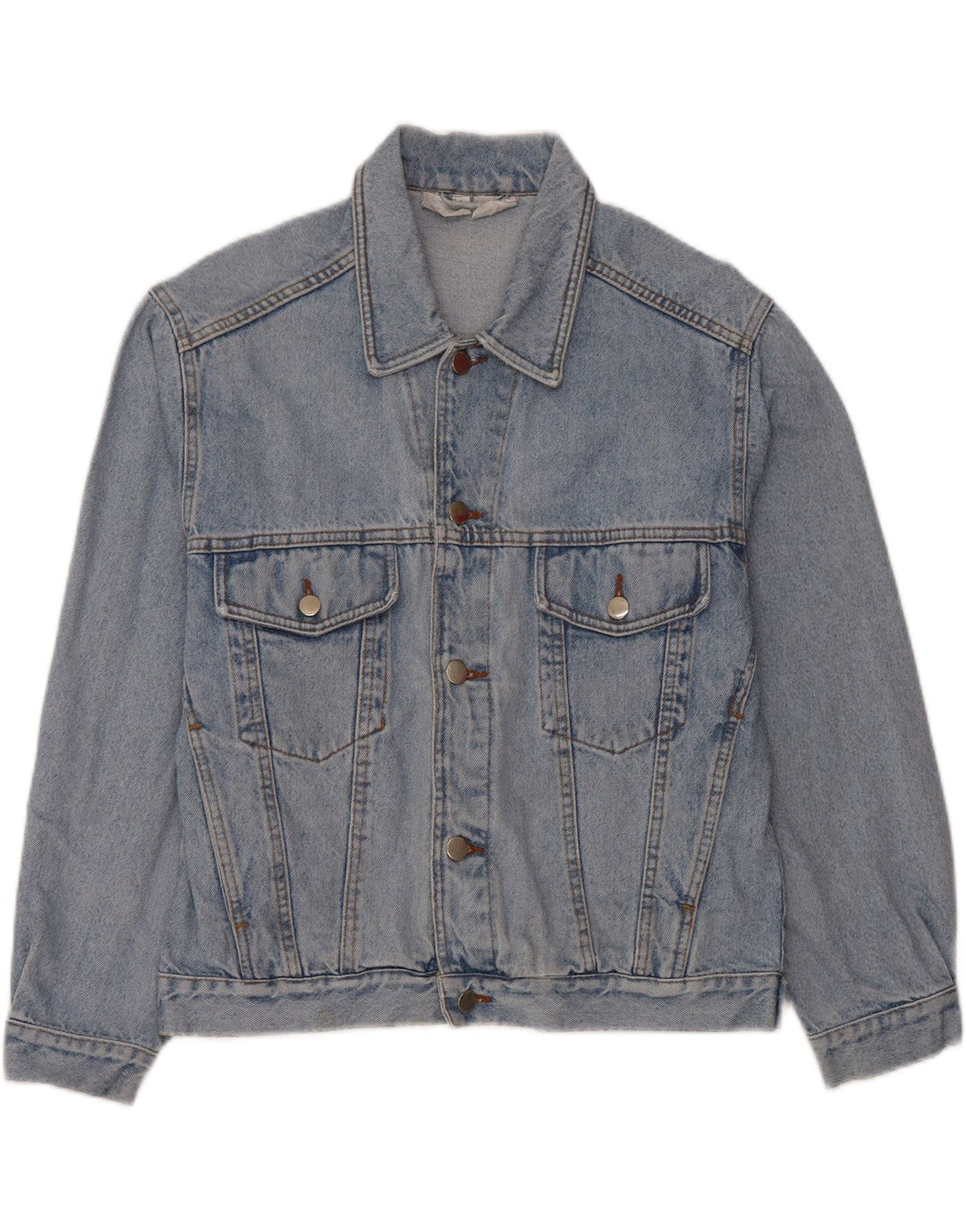 Мужская джинсовая куртка VINTAGE с графическим рисунком, Великобритания, маленький размер 36/38, синий хлопок