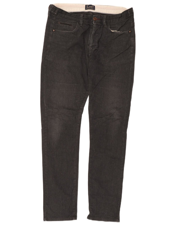 Мужские узкие джинсы Zara EU 44, большие W34 L33, черный хлопок