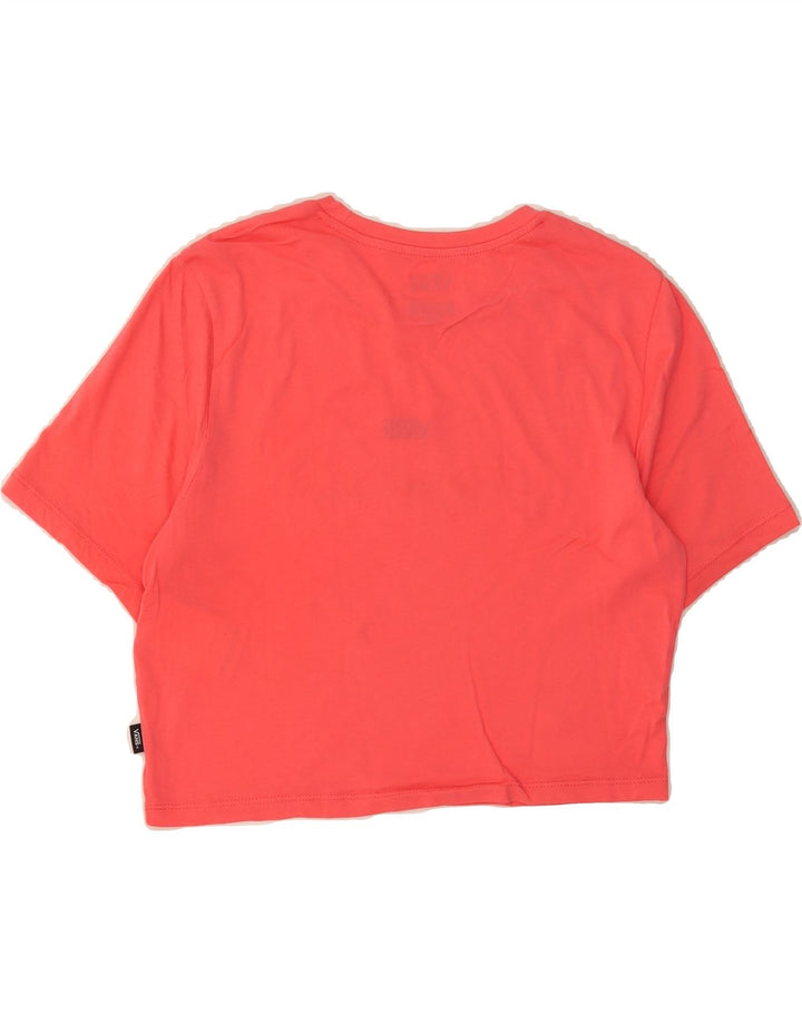 VANS Womens Crop T-Shirt Top UK 14 Medium Pink Cotton Vintage Vans and Second-Hand Vans from Messina Hembry 