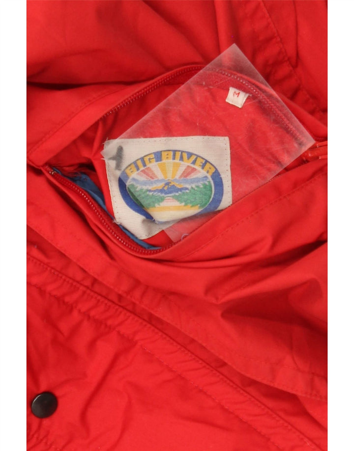 Мужская двусторонняя стеганая куртка свободного покроя VINTAGE UK 38, средний красный цвет