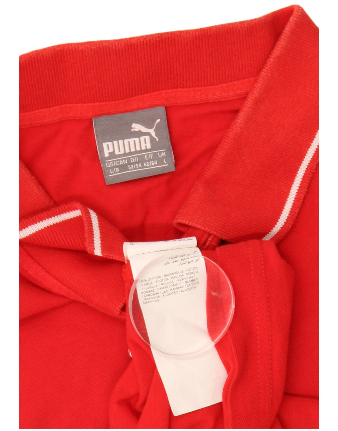 Мужская рубашка-поло PUMA, большая красная, хлопковая