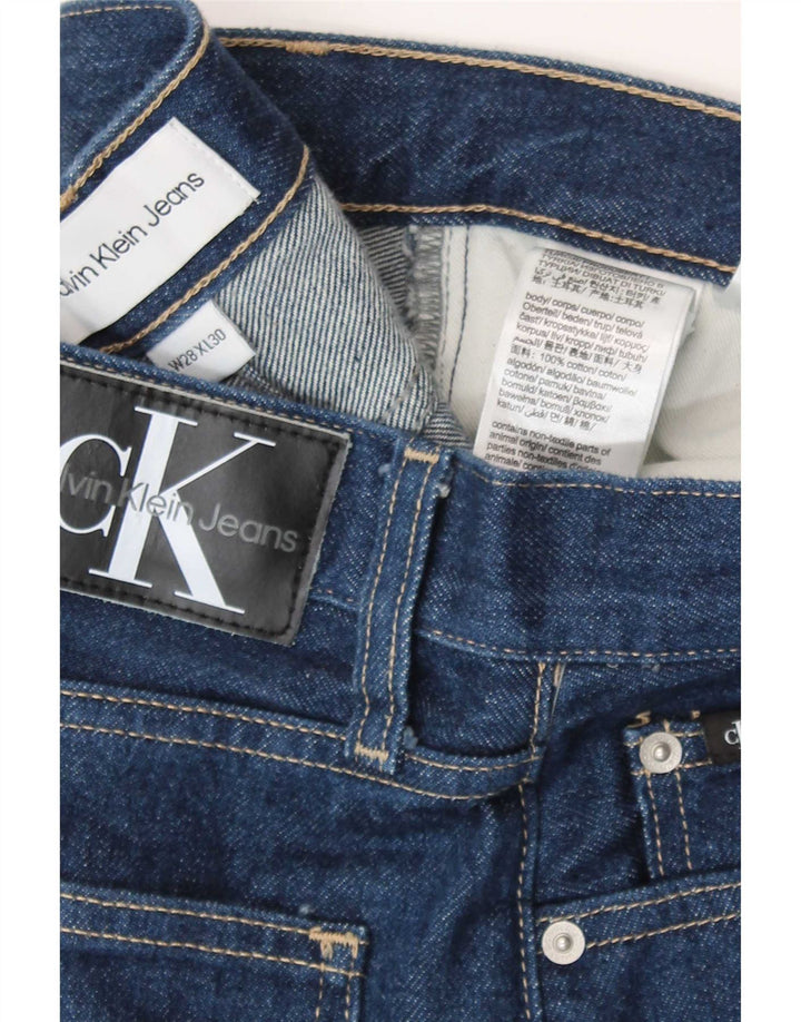 Женские прямые джинсы Calvin Klein W28 L30 синие, хлопок