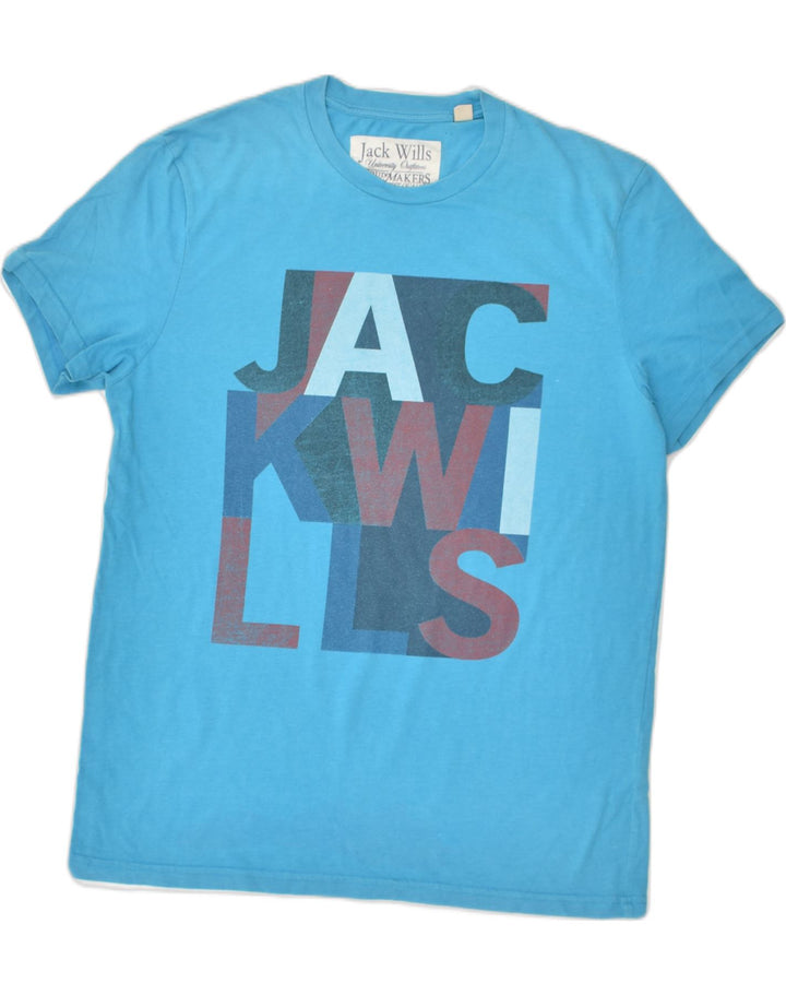 JACK WILLS Mens Graphic T-Shirt Top Small Blue Cotton | Vintage Jack Wills | Thrift | Second-Hand Jack Wills | Used Clothing | Messina Hembry 