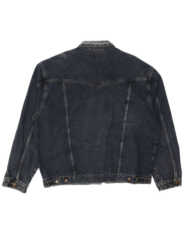 Мужская джинсовая куртка Wrangler UK 46 3XL Темно-синяя хлопковая классика