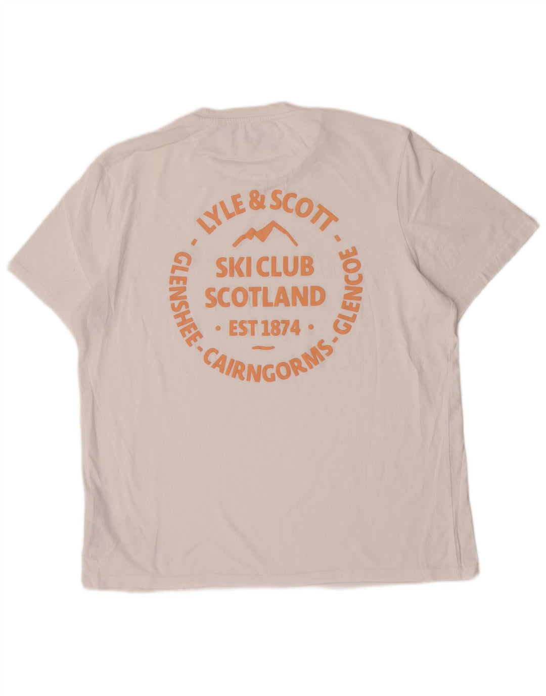 Мужская футболка с рисунком Lyle & Scott, 2XL, белый хлопок