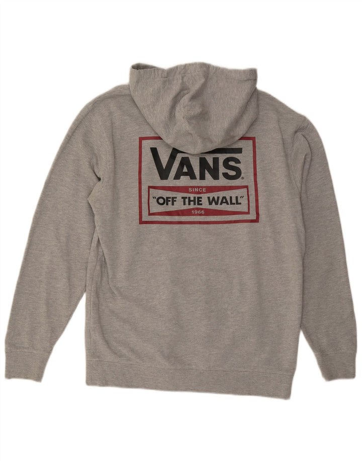 Мужской джемпер с капюшоном VANS, серый, хлопковый, с рисунком
