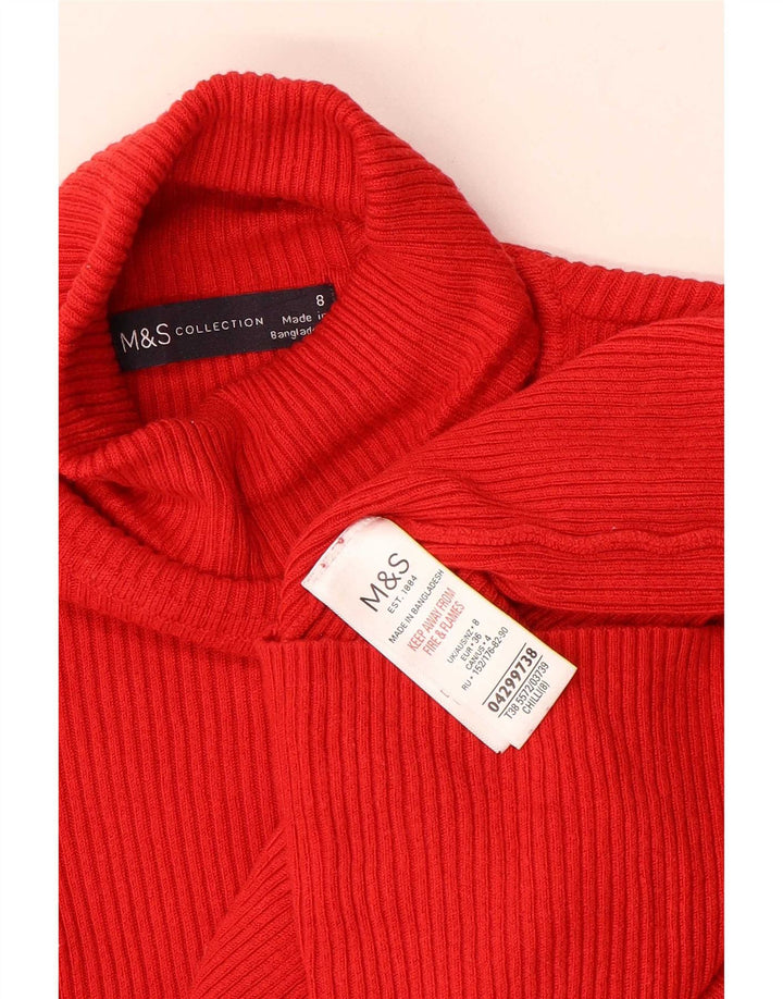 Женский топ с длинным рукавом Marks & Spencer, Великобритания, 8, маленький, красный, вискоза