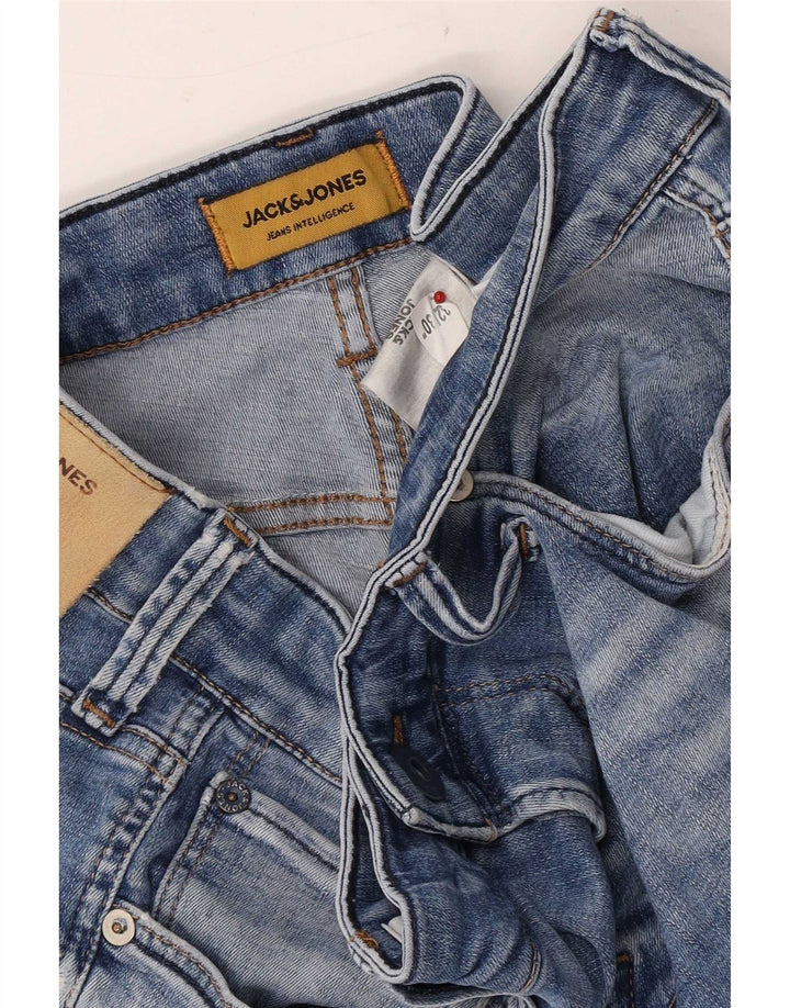 Мужские узкие джинсы Jack & Jones GLENN W32 L30, синий хлопок