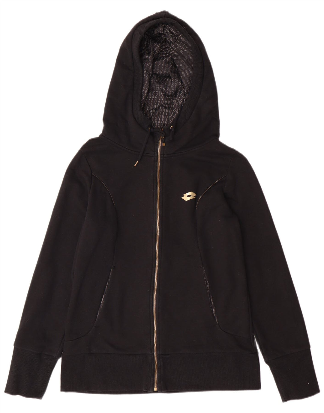 Женский свитер с капюшоном на молнии Lotto UK 14, большой черный