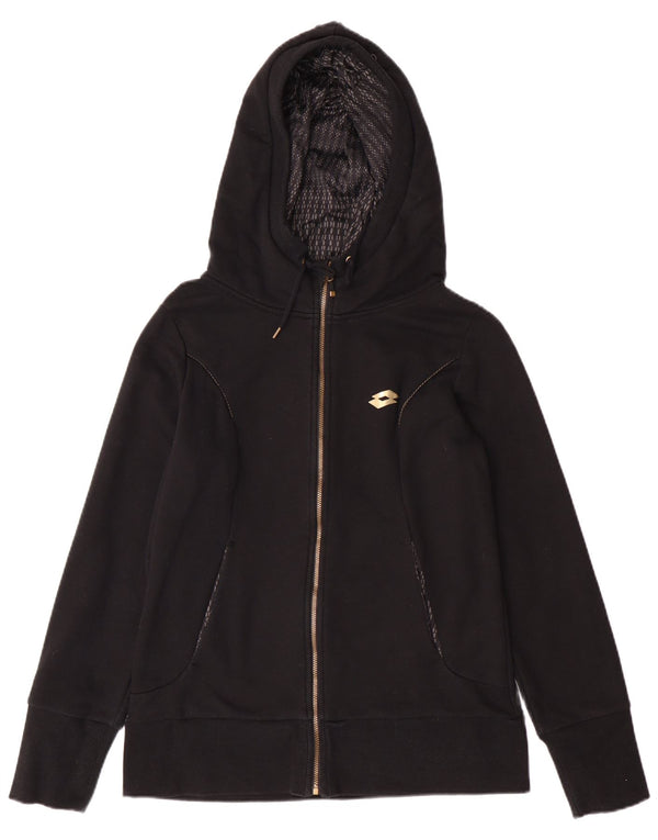 Женский свитер с капюшоном на молнии Lotto UK 14, большой черный