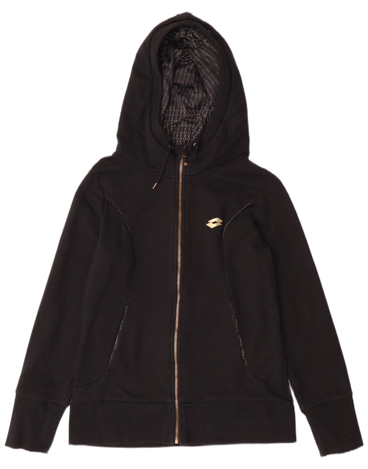 Женский свитер с капюшоном на молнии Lotto UK 14, большой черный