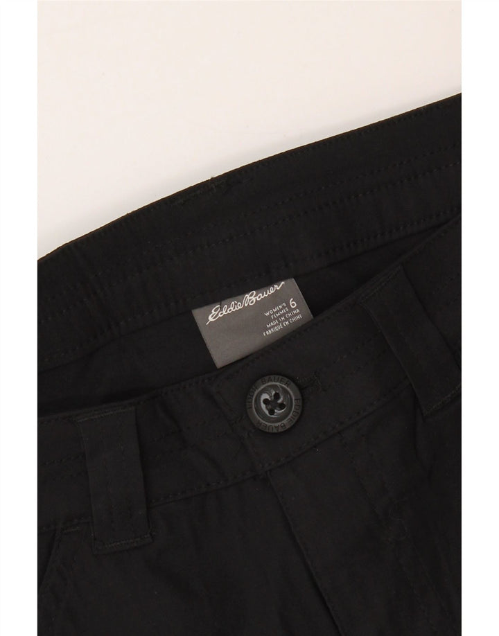 EDDIE BAUER Womens Straight Cargo Capri Trousers US 6 Medium W30 L21 Black Vintage Eddie Bauer and Second-Hand Eddie Bauer from Messina Hembry 
