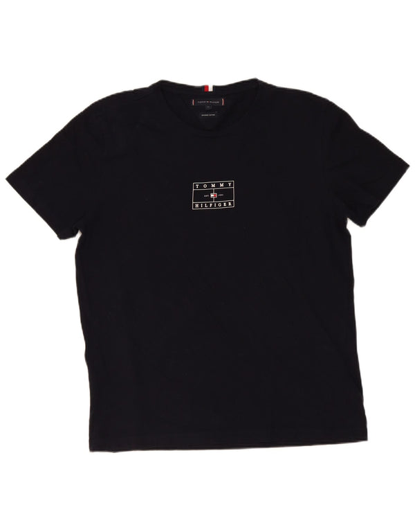 Tommy Hilfiger Мужская футболка с рисунком Top XL Черный хлопок