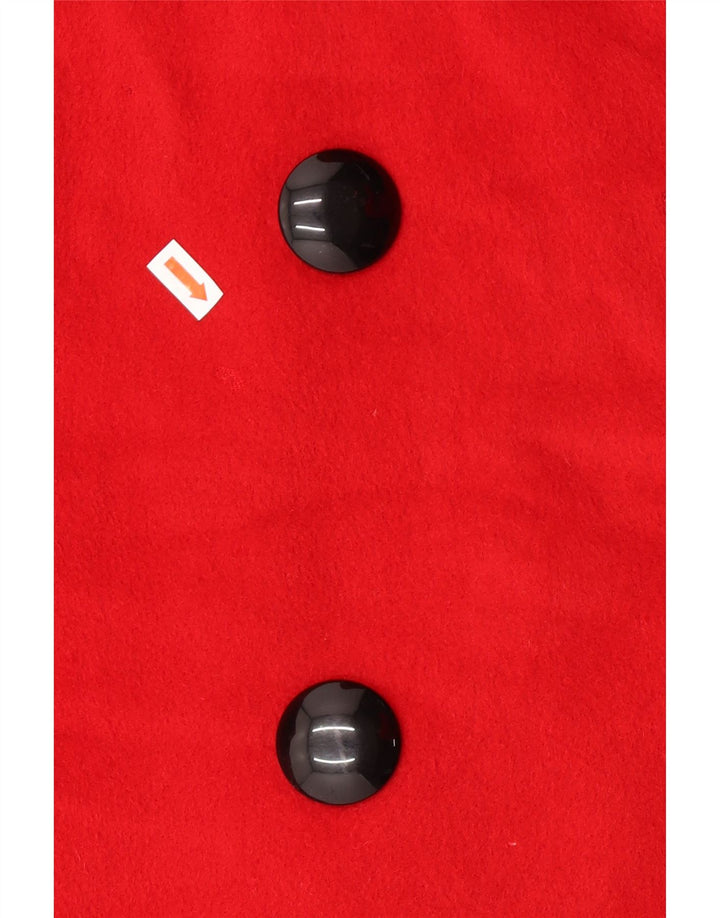 Женское двубортное пальто оверсайз Jaeger UK 14, большая красная ангора