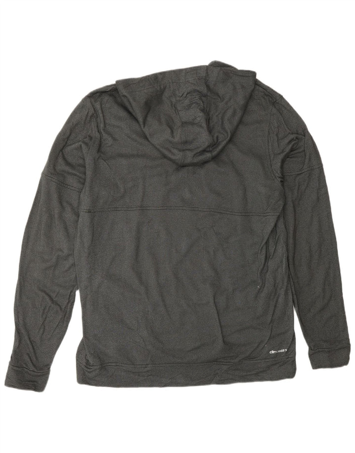 Мужской джемпер с капюшоном ADIDAS Climawarm XL, полиэстер, серый в крапинку