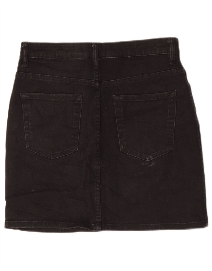 Женская джинсовая мини-юбка Zara Medium W28, черная