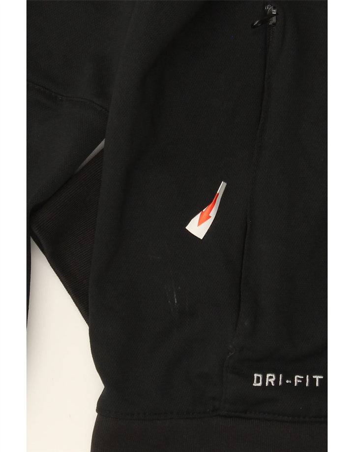 Мужская спортивная куртка Nike Dri Fit, маленькая черная полиэстер с цветными блоками