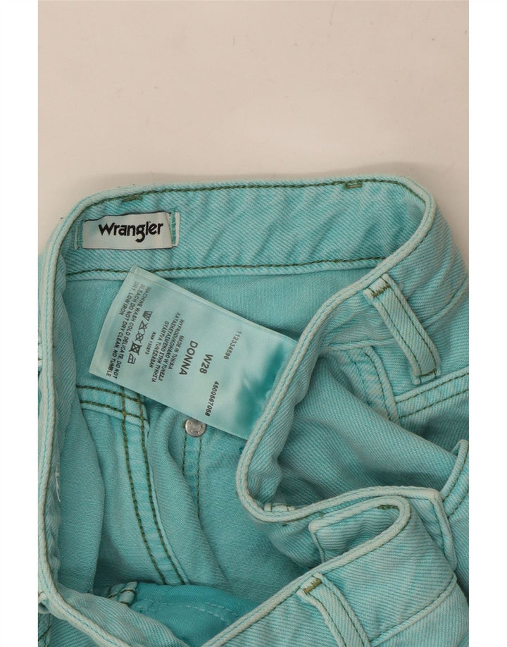 Женские джинсовые шорты WRANGLER W28, средний бирюзовый хлопок