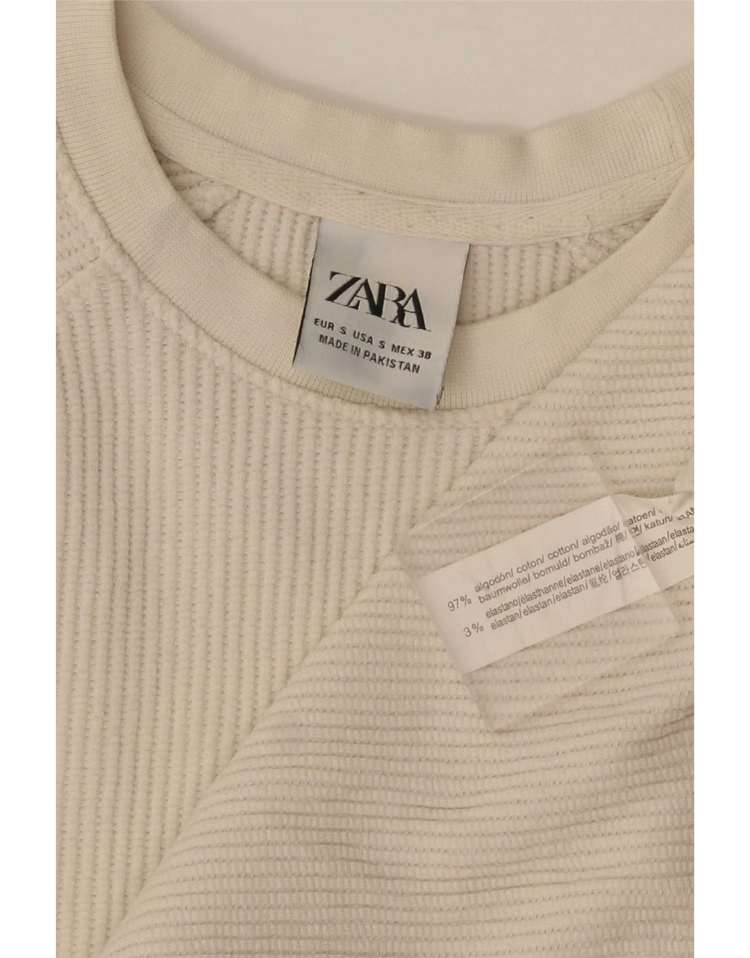 Мужская футболка Zara, маленький белый хлопок