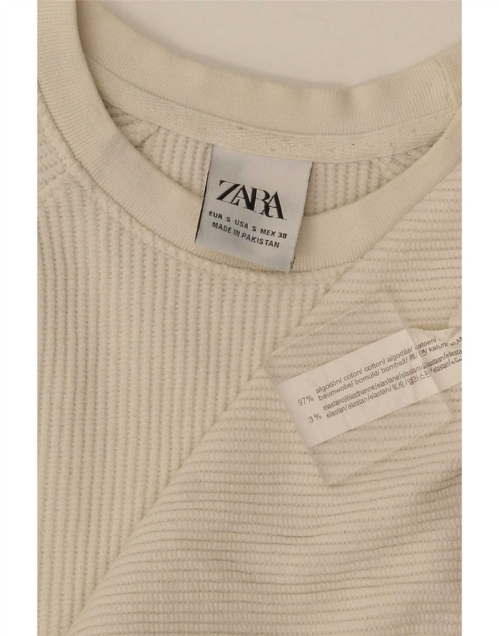 Мужская футболка Zara, маленький белый хлопок