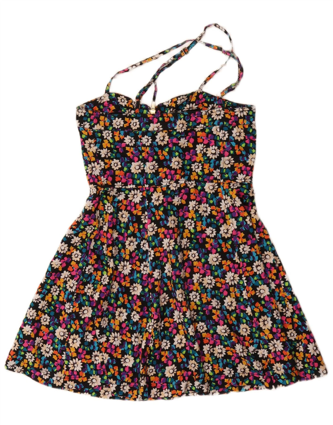 FRENCH CONNECTION Womens Sundress UK 10 Small Multicoloured Floral Cotton