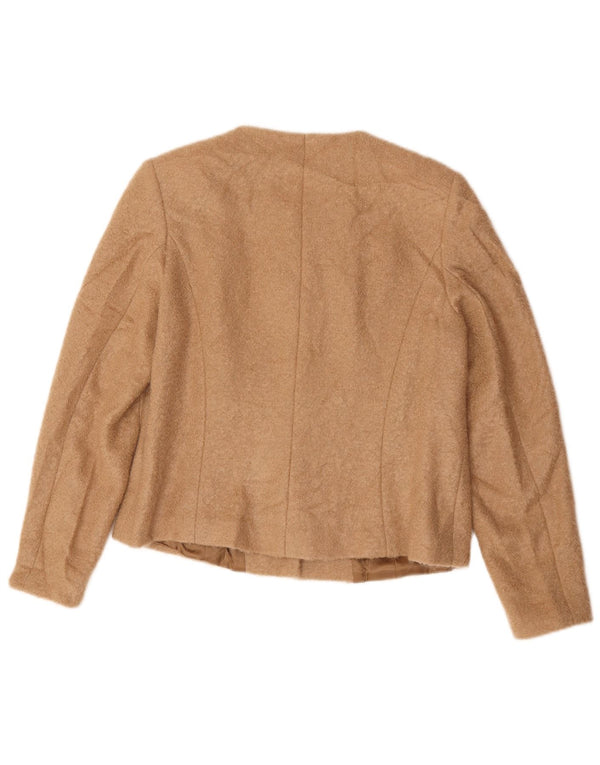 Винтажный женский пиджак на 5 пуговицах, Великобритания, 14, средний бежевый