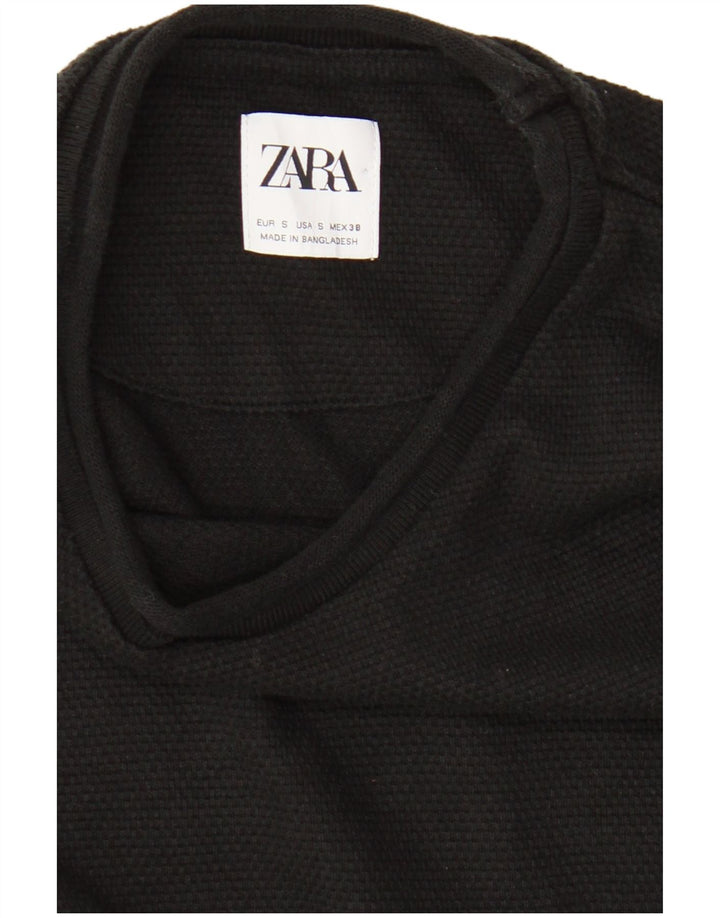 Женский топ Zara с длинным рукавом UK 10, маленький черный